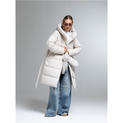 Пуховик женский светло-бежевый