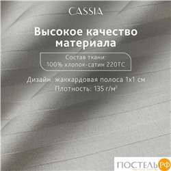 CASSIA ЛЮКС Страйп Сатин сер К-т Наволочек 50x70-2, 2 пр., хл/сатин