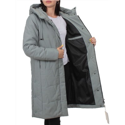 1120 GRAY Пальто зимнее облегченное женское (холлофайбер 150 гр.)