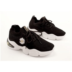 Aborino (Fashion) T-F600-1Z Кроссовки чер текстиль