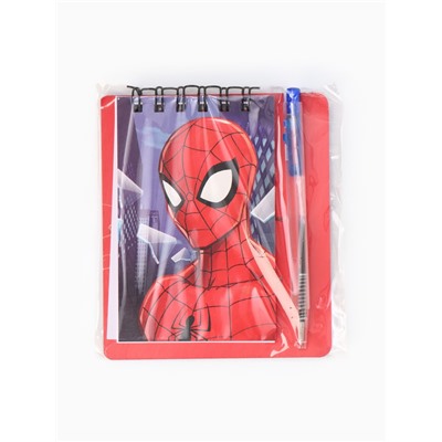 Блокнот А7 и мини ручка, Человек паук