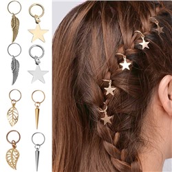 Пирсинг для волос «Клин», 4.1×1.3 см, 10 шт., серебристый