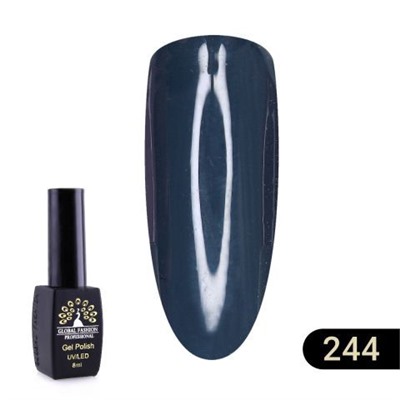 Гель лак Global Fashion BLACK ELITE 244, 8 мл