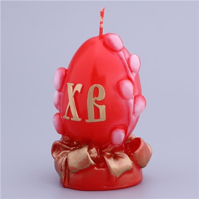 Свеча декоративная «Пасхальное яйцо с вербой»