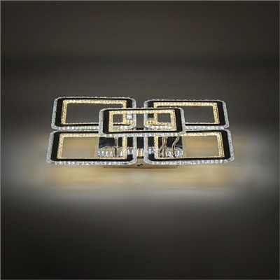 Стационарный светильник / LED-люстра потолочная. Цвет: хром (336W / 595*595*120)" / LED white + yellow3000K~6500K / K26025Cr/4+1 / уп 1