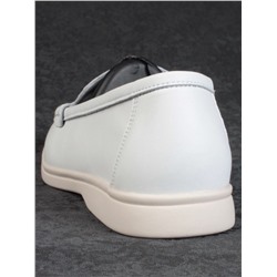 03-B417-1 WHITE Лоферы женские (натуральная кожа)