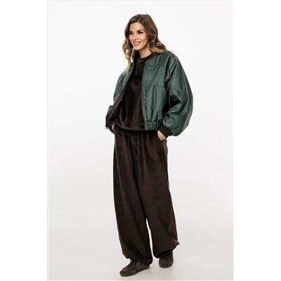 Куртка EOLA 3034 шоколад/т.изумруд