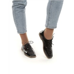 03-PDXL69-1 BLACK Полуботинки женские (натуральная кожа)