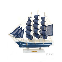 Макет парусного корабля 33х6х32 см / 5009G /уп 18/