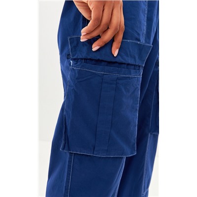 Брюки женские карго на резинке TP08-01-2017 синие