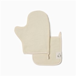 Кухонный набор «Этель» Home: варежка-прихватка 18×29 см, прихватка 19×19 см, молочный