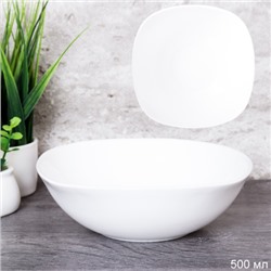 Тарелка квадратная суповая 500 мл белая / Sq/FLFW65 (WHITE) /уп 48/