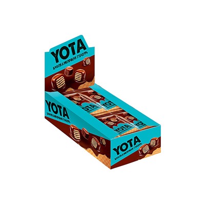 «Yota», драже вафля в молочно-шоколадной глазури, 40 г (упаковка 16 шт)