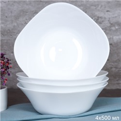Набор суповых квадратных тарелок 4 штуки 500 мл 165 мм белый / FSW-65 (WHITE) /уп 15/