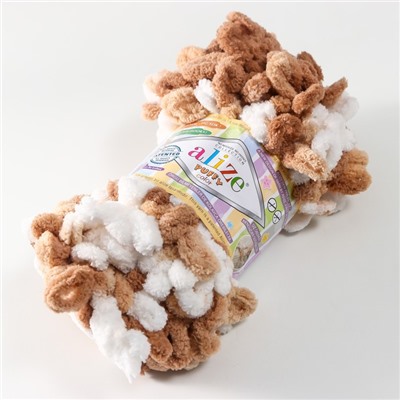 Плюшевая пряжа для вязания руками ALIZE, Puffy color, 100 % микрополиэстер, 9 м/100 г, (6398)
