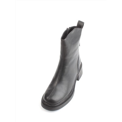 04-M3-L806 BLACK Ботинки зимние женские (натуральная кожа, натуральный мех)