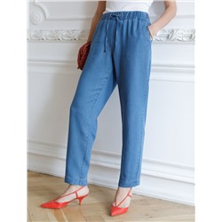 Брюки из лиоцелла под деним