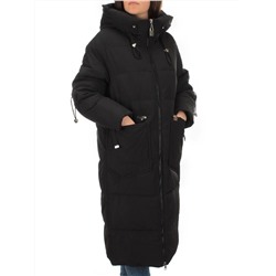 H303 BLACK Пальто зимнее женское (200 гр. холлофайбер)