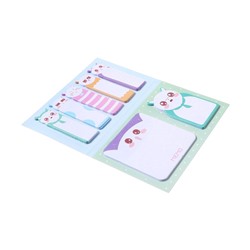 Блок-закладки с липким краем «Котятки», 20 листов, 7 цветов, 57×17 мм, 60×60 мм, 57×36 мм