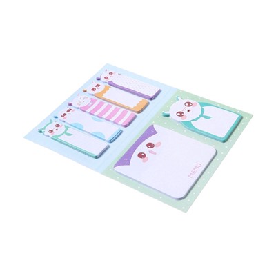 Блок-закладки с липким краем «Котятки», 20 листов, 7 цветов, 57×17 мм, 60×60 мм, 57×36 мм