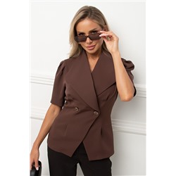 Жакет с короткими рукавами в коричневом цвете Джил №1