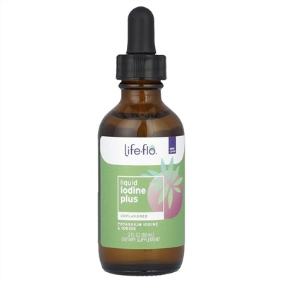 Life-flo, жидкий йод плюс, с йодидом калия и йодом, без добавок, 150 мкг, 59 мл (2 жидк. унции)