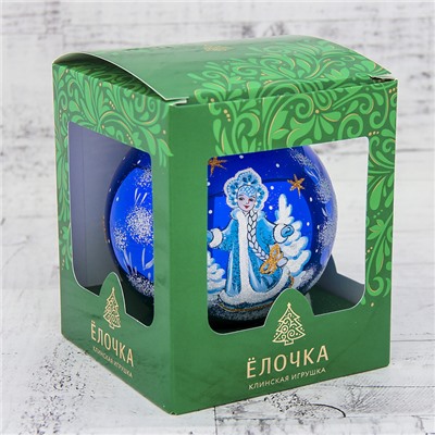 Шар "Снегурочка" d- 9,5 см, микс