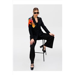 Gizart 15279 черный_цветы, Жакет
