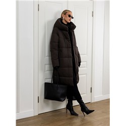 Пуховик женский коричневый