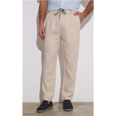 Брюки лен P411-0866 natural linen