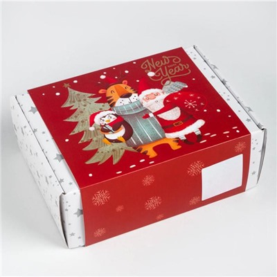 Набор подарочный новогодний «Этель» Happy new year: плед, маска для сна, подсвечник, свеча