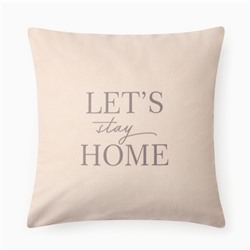Чехол на подушку «Этель» Stay home, 40×40 см, велюр