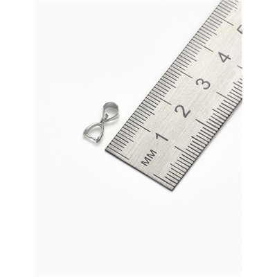 Держатель для кулона, 14×6 мм (набор 5 шт.), цвет серебро