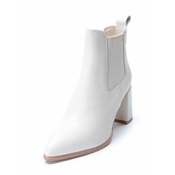 01-PCT169-2 BEIGE Ботинки Челси демисезонные женские (натуральная кожа, байка)