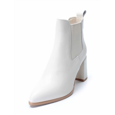 01-PCT169-2 BEIGE Ботинки Челси демисезонные женские (натуральная кожа, байка)