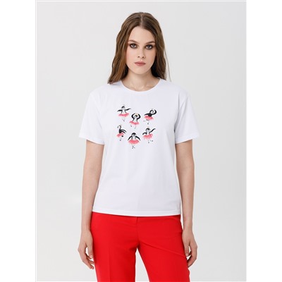 Футболка белая с принтом