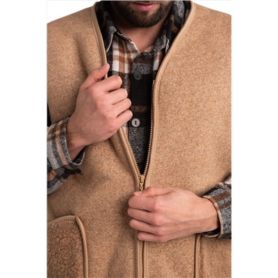 Жилет без воротника "Родина" ШОКОЛАД