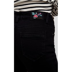 Джинсы утепленные женские Slim Fit F122-0140W black