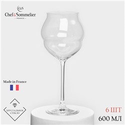 Набор бокалов для вина Chef&Sommelier MACARON, 600 мл, хрустальное стекло, 6 шт.