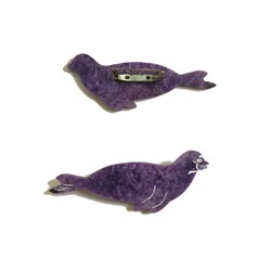 Брошь Нерпа чароит 8.5 см