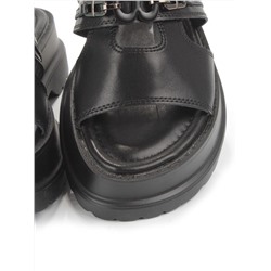 08-PEY254-2 BLACK Босоножки женские (натуральная кожа)