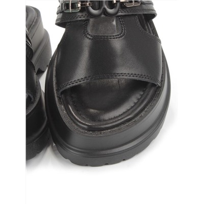 08-PEY254-2 BLACK Босоножки женские (натуральная кожа)