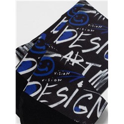 CONTE FANTASY Плотные носки с черным мыском и рисунком «Art Design»
