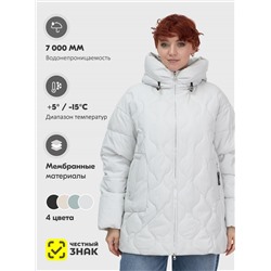 Куртка женская демисезонная с капюшоном серого цвета 1140Sr