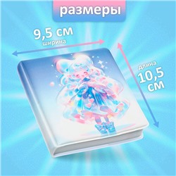 Записная книжка подарочная 96л,линия, цветной блок,обложка ПВХ 3D Аниме (9,5х10,5см)