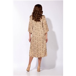 Olegran 3845 беж+черный, Платье