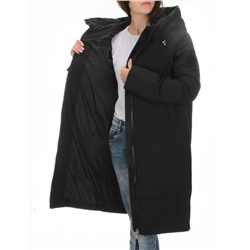 C1046 BLACK Пальто зимнее женское (200 гр. холлофайбер)