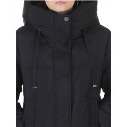 8312 BLACK Пальто зимнее женское (200 гр. холлофайбер)