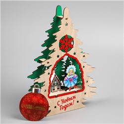 Подвеска световая "Снегурочка", 16х3x22.5 см, 6 LED, АААx2 (не в компл.), свечение тёплое белое
