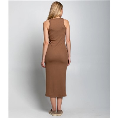 Платье #ОКТ095005, коричневый